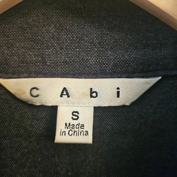 NWOT CAbi Weekend Moto Cinch Waist Fitted Stretch Flattering Jacket: Denim color - Picture 4 of 7